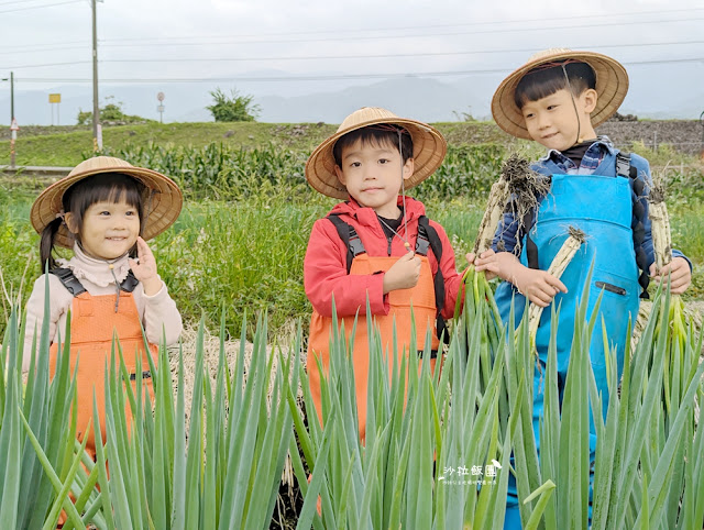 宜蘭親子景點『初咪體驗農場』拔三星蔥、、抓泥鰍、DIY創意蔥麵包體驗、沙坑