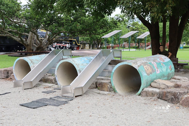 27公頃任你玩【宜蘭運動公園】火車、戰艦溜滑梯、鐵人搖椅、草地