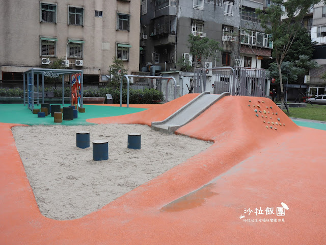 台北景點/東區特色公園『敦仁公園』沙坑/溜滑梯/盪鞦韆