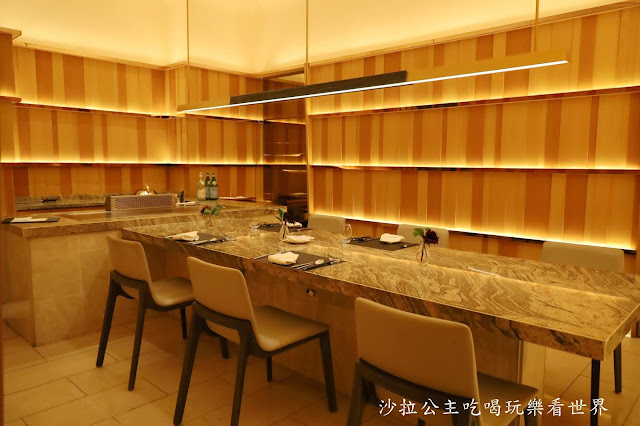 史上最優惠消費5000送5000『台北萬豪酒店(Mark's Teppanyaki)』結合法式美學的鐵板燒/菜單/包廂